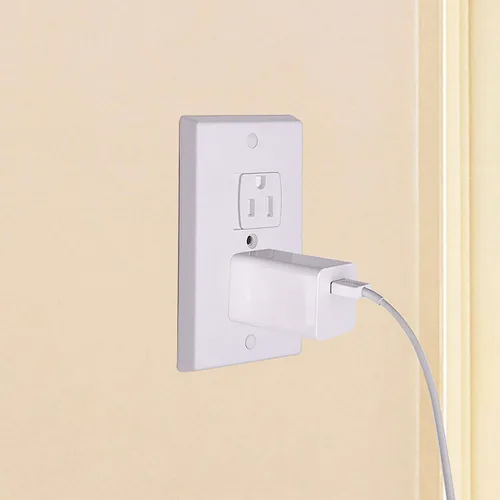 Vista 5 de AUSTOR Paquete de 12 fundas eléctricas de seguridad para bebés Placa de cierre automático de los enchufes del zócalo de la pared de la seguridad