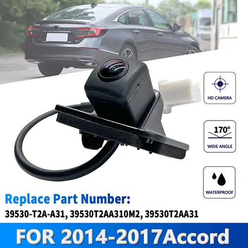 Vista 4 de Cámara de respaldo de visión trasera compatible con 2015 2016 2017 Honda Accord cámara de respaldo de repuesto