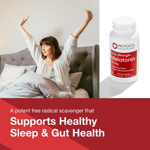 Vista 3 de PROTOCOL FOR LIFE BALANCE Melatonina Extra Strength - 10 mg de melatonina - Apoyo para dormir para adultos - Apoyo inmunológico diario - Ayuda