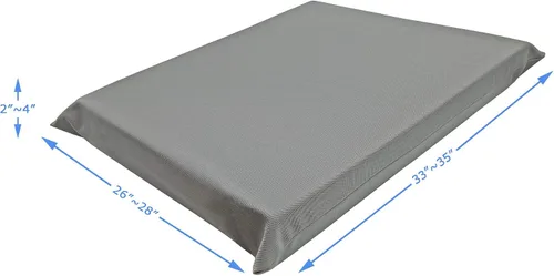 Vista 2 de Funda para cama de perro de tamaño mediano, impermeable, suave y duradera, elástica, lavable a máquina, gris (36 x 29 pulgadas)