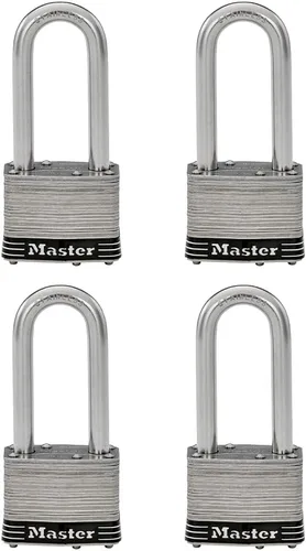 Vista 8 de Master Lock 5SSKADLJ - Candado de vaso de acero inoxidable laminado de 2 pulgadas (2.008 in) de ancho con grillete de 2-1/2 pulgadas (2.520 in)