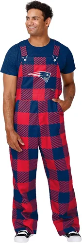 Vista 15 de FOCO NFL mens Nfl Team Logo Plaid Bib Overalls
