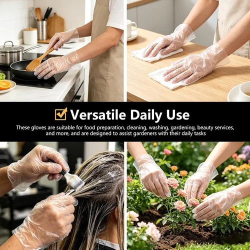 Vista 6 de Guantes desechables para manipulación y preparación de alimentos 500 unidades (paquete de 1)