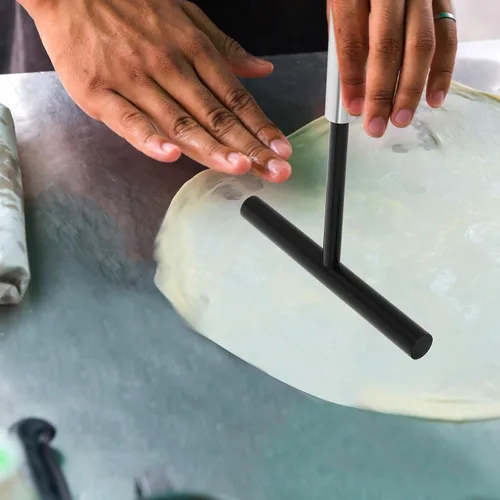 Vista 7 de Hemoton Esparcidor de crepé, esparcidor de masa para panqueques en forma de T, espátula para masa, esparcidor de crepé, herramienta para hacer