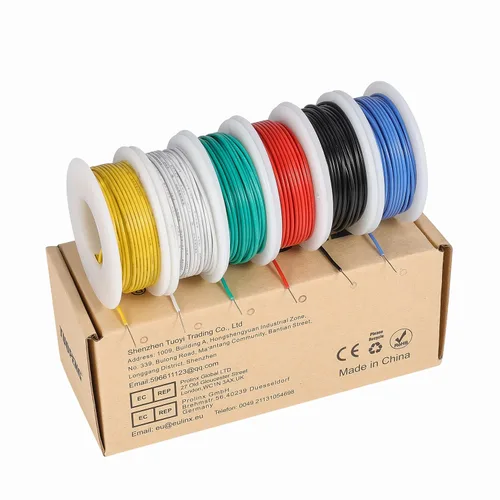 Vista 9 de TUOFENG 14AWG Cable de silicona de 13.2 pies (4m) 6 colores - Cable trenzado de cobre estañado flexible 600V resistente a altas temperaturas