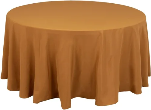 Vista 12 de Balsa Circle Manteles redondos color beige de 120 pulgadas de tela de alta calidad, manteles de tela para bodas, fiestas, recepción, banquetes