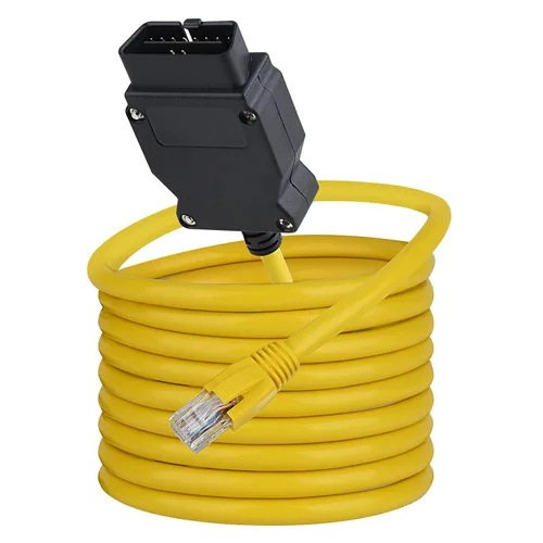 Vista 2 de Enet OBD2 Cable RJ45, Ethernet 6.6 pies/2M Cable RJ45 Ethernet Conector Herramientas a OBDII Cable de interfaz de coche Codificación de diagnóstico