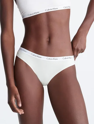 Vista 2 de Calvin Klein - Calzones bikini elásticos de algodón con logotipo de carrusel para mujer, paquete múltiple