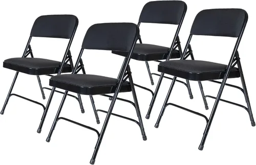 Vista 15 de OEF Furnishings Serie OEF2300 - Sillas plegables de doble bisagra con triple apoyo, tapizado de tela de alta calidad y servicio pesado