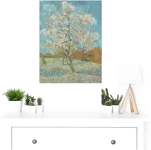 Vista 2 de Póster de Van Gogh The Pink Peach Tree - Póster grande para pared, 18 x 24 pulgadas