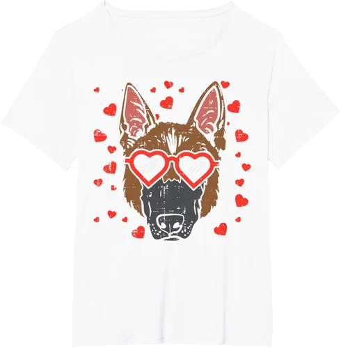 Vista 117 de Camiseta de regalo para perro con cara de pastor alemán, Negro, S