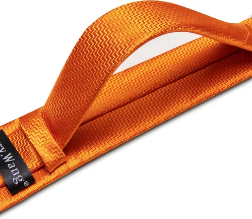 Vista 61 de Barry.Wang Juego de corbatas a cuadros para hombre con pañuelo gemelos de rayas clásicas