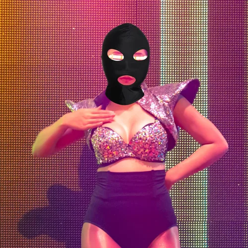 Vista 5 de Miayon Zentai - Máscara de capucha de cobertura completa de elastano, máscara de ojos abiertos y boca elástica transpirable para Halloween, cosplay