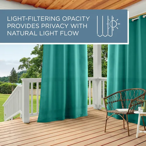 Vista 236 de TOWN & COUNTRY BASICS Cabana Cortinas Sólidas de Peso Pesado para Interiores y Exteriores, Opacidad de Filtrado de Luz con Parte Superior de Ojales