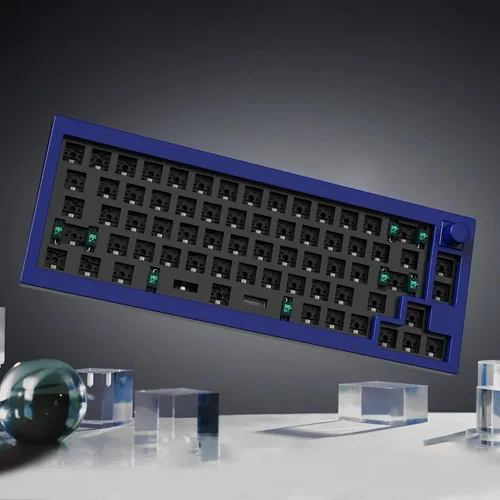 Vista 7 de Keychron Q2 Teclado mecánico personalizado con cable versión de perilla Barebone Macro programable QMKVIA compatible con Mac Windows Linux diseño