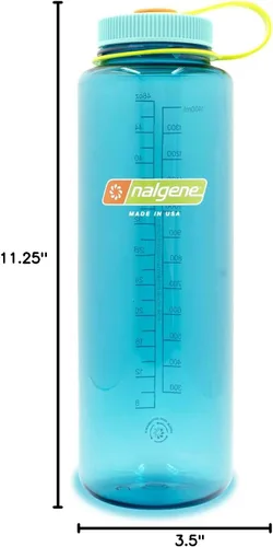 Vista 8 de Nalgene Botella de agua reutilizable reciclada monocromática sin BPA para mochileros, senderismo, gimnasio, 32 onzas inastillables, botella de agua