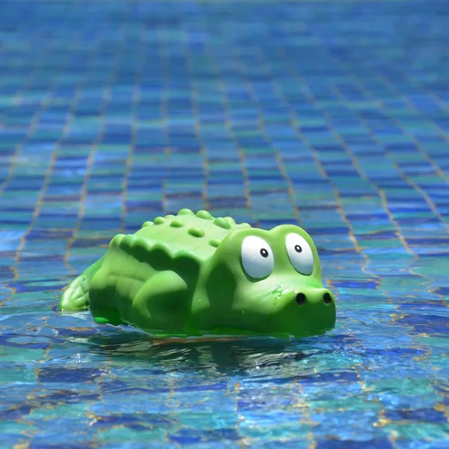 Vista 6 de XY-WQ Flotador de cloro, dispensador de cloro flotante para piscina (cocodrilo), se adapta a tabletas de 1 y 3 pulgadas para piscinas grandes