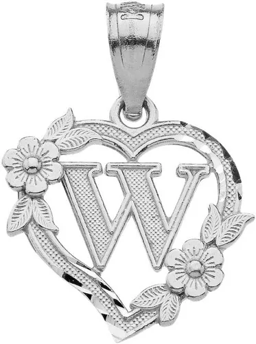 Vista 21 de Colgante de plata de ley con inicial de corazón para mujer, colgante de letra para mujer
