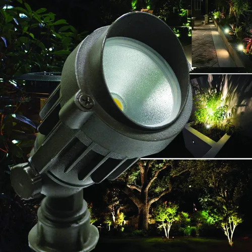 Vista 7 de Westgate Foco LED de bajo voltaje para paisaje, luz de jardín CA/CC de 12 voltios, LED integrado, 400 lúmenes, todos los accesorios incluidos