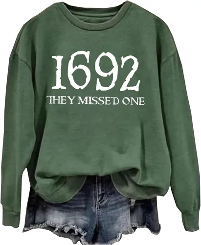 Vista 5 de CHUNTIANRAN Sudadera de Halloween para mujer 1692 Salem Broom Co sudadera ligera de bruja 1692 negro