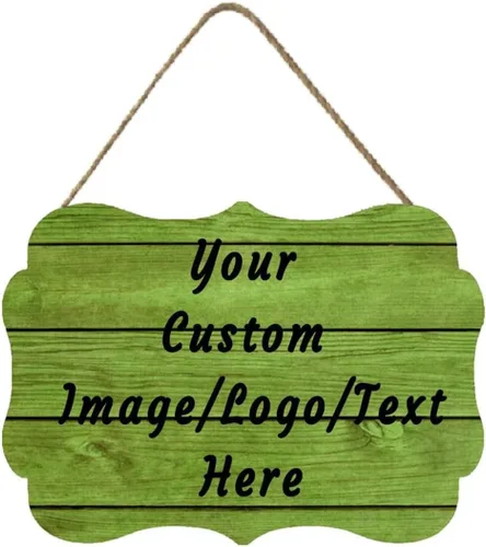 Vista 34 de Letrero de bienvenida de madera personalizado para puerta delantera, letrero personalizado para el hogar, decoración de puerta con imagen/texto COL-7