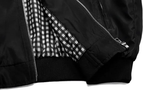 Vista 6 de Tanming Chaqueta bomber Softshell casual de corte ajustado y ligera con cremallera para hombre