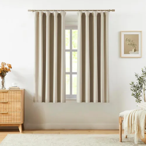 Vista 21 de Vision Home Cortinas Completamente Opacas de Lino Azul Niebla de 84 Pulgadas de Largo para Dormitorio y Sala de Estar, Paneles de Ventana Niebla Azul