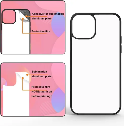 Vista 4 de Funda de teléfono de sublimación compatible con iPhone 11/5 piezas, prensa de calor personalizada imprimible en blanco, aluminio y TPU suave