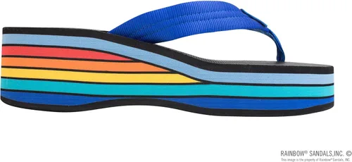 Vista 4 de Rainbow Sandals mujer de seis capas cuña goma 1" EVA relleno correa de nylon