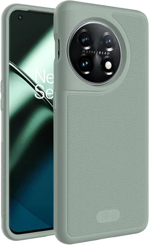Vista 13 de TUDIA DualShield Grip - Funda protectora para OnePlus 11 5G (2023), MergeGrip, de doble capa, a prueba de golpes, delgada, de grado militar, Verde