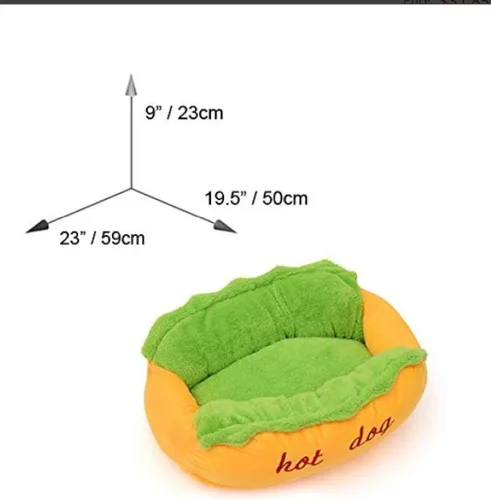 Vista 6 de Hotdog Design - Cama para perros pequeños, suave, extraíble y lavable