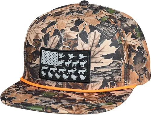 Vista 7 de EDTREK Gorra Snapback de rendimiento para exteriores con ala plana - Bordado único de animales