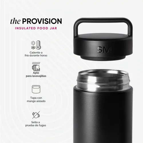 Vista 2 de Simple Modern Tarro de comida para comida caliente Reutilizable de acero inoxidable aislado al vacío a prueba de fugas, almacenamiento de almuerzo