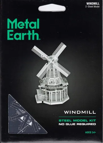 Vista 5 de Metal Earth Molino de viento 3D Kit de modelo de metal Fascinaciones