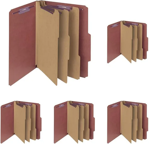 Vista 11 de Smead - Carpeta de archivo para clasificación, de cartón prensado, con sujetadores SafeSHIELD, 3 divisiones, expansores de 7.6 cm, tamaño carta, Azul