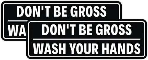 Vista 46 de Letrero de puerta o pared con texto en inglés "Don't Be Gross ("No seas gros") con texto en inglés "Don't Be G