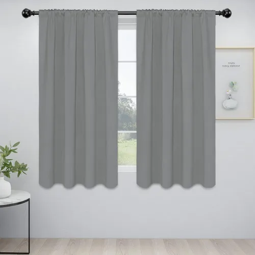 Vista 127 de Easy-Going - Cortinas opacas con bolsillo para varilla para dormitorio, cortinas de ventana para oscurecer la habitación para sala de estar