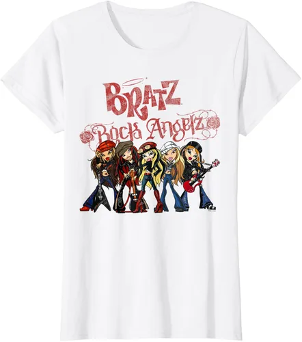 Vista 14 de Bratz Camiseta Rock Angelz Group Shot Negro