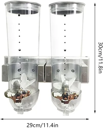 Vista 2 de Dispensador doble de alimentos Blade – Dispensador de alimentos secos perfecto como dispensador de dulces, nueces, arroz, granola, cereales y más