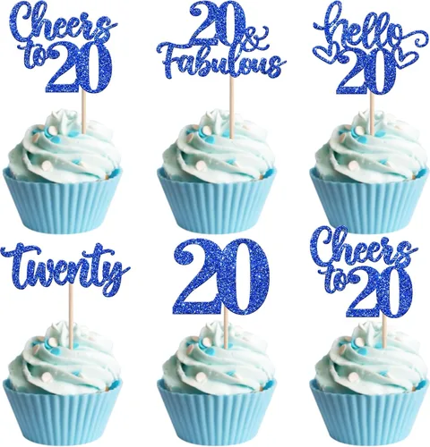 Vista 77 de 30 piezas de adornos para cupcakes de 12 cumpleaños feliz, brillantes doce, hola 12, felicitaciones a 12 años, adornos para cupcakes, 12