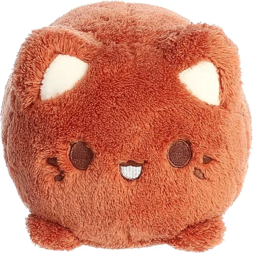 Vista 2 de Aurora Encantador Tasty Peach Coconut Meowchi - Animal de peluche - Diseño brillante y colorido - Peluche Showpiece - Marrón 7 pulgadas
