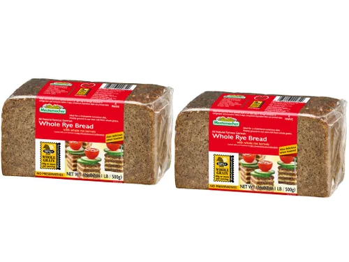 Vista 11 de Mestemacher Pan de Grano Entero (Fitness, 17.6 oz, paquete de 2)
