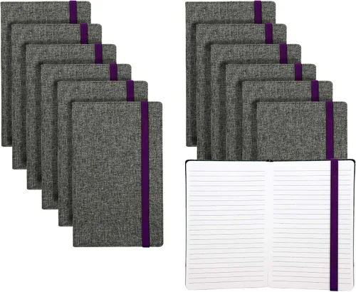 Vista 10 de Samsill, diario de escritura, cubierta de tapa dura, tamaño clásico, 5,25 pulgadas x 8,25 pulgadas, 120 hojas revestidas (240 páginas), negro
