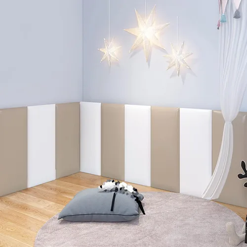 Vista 4 de WIGING Acolchado de pared 3D anticolisión para niños, cojín protector de pared de 19.7 x 7.9 x 1.2 in, autoadhesivo de poliuretano impermeable