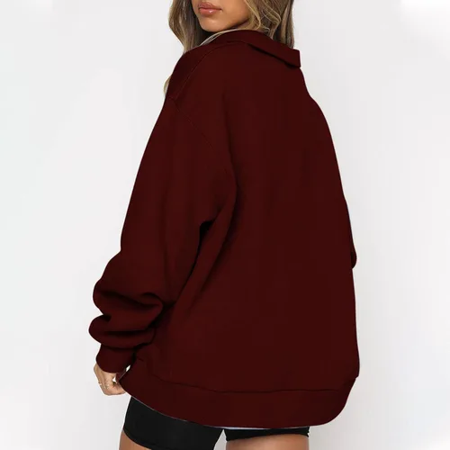 Vista 6 de DOLKFU Sudadera de gran tamaño con capucha para mujer, sudadera con capucha de manga larga para invierno, Y2K Ouffits