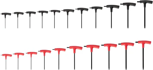 Vista 16 de TEKTON Juego de llaves hexagonales con mango en T, 8 piezas (0.079-0.394 in) KTX90203