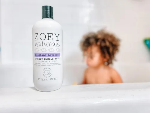 Vista 6 de Zoey Naturals - Baño de burbujas calmante de lavanda para niños y bebés, jabón hidratante sin lágrimas para niños pequeños con aloe y aceite