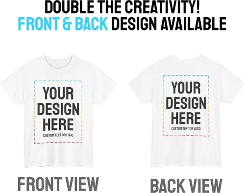 Vista 3 de Camisetas Gildan personalizadas - Camisetas personalizadas con texto, imagen o logotipo Diseña tu propia camisa para hombres y mujeres Merch on