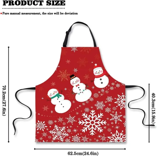 Vista 108 de Dreaweet Delantal de cocina unisex con cuello ajustable de Navidad