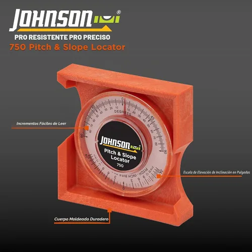 Vista 2 de Johnson Level & Tool 750 Localizador de Inclinación y Pendiente, Naranja, 1 Nivel (Paquete de 3)